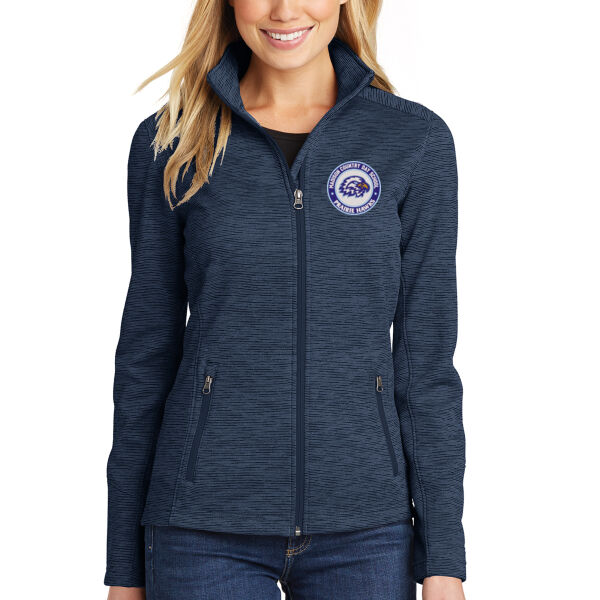 Port Authority -  Ladies Digi Stripe Fleece Jacket - Embroidered Logo Thumbnail
