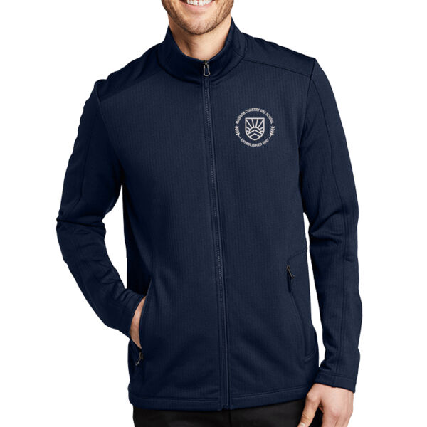 Port Authority® Grid Fleece Jacket - Embroidered Logo Thumbnail