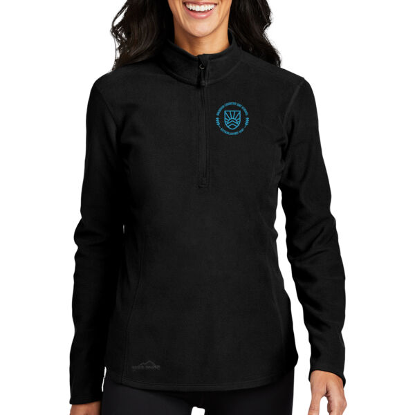 Eddie Bauer® Ladies 1/2-Zip Microfleece Jacket - Embroidered Logo Thumbnail