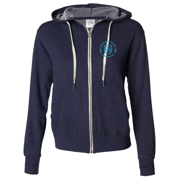 Independent Trading Co. - Unisex Heathered French Terry Full-Zip Hooded Sweatshirt  - Embroidered Logo Thumbnail