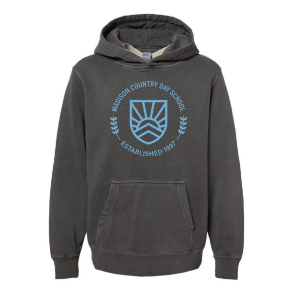 Independent Trading Co. - Youth Midweight Pigment-Dyed Hooded Sweatshirt - Printed Logo Thumbnail