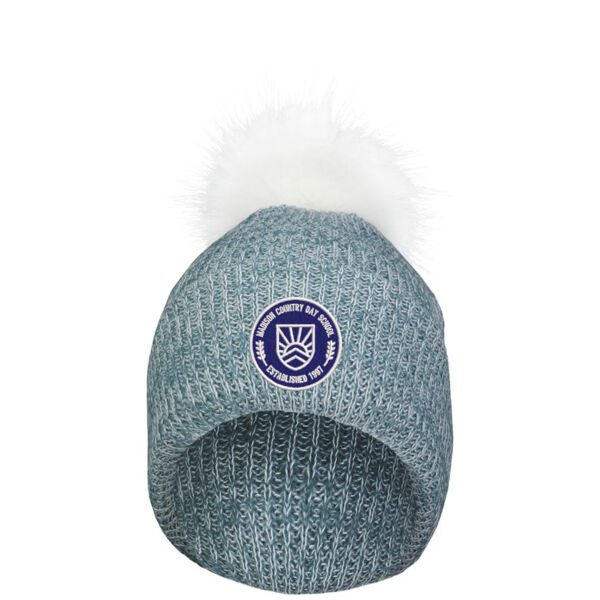 Faux Fur Pom Beanie - Embroidered Logo Thumbnail