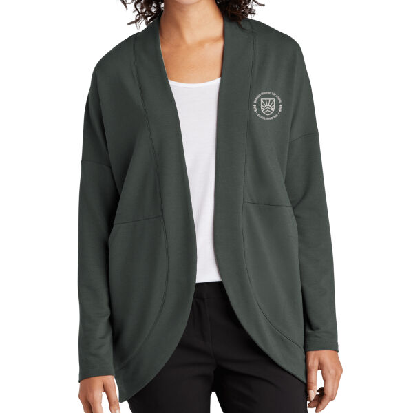 Mercer+Mettle Women's Stretch Open-Front Cardigan - Embroidered Logo Thumbnail