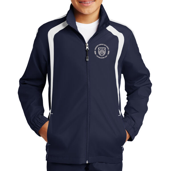 Sport-Tek Youth Colorblock Raglan Jacket - Embroidered Logo Thumbnail