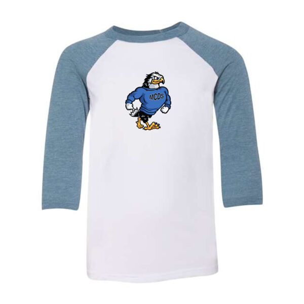 Bella+Canvas - Youth Three-Quarter Sleeve Baseball Tee - Printed Logo Thumbnail