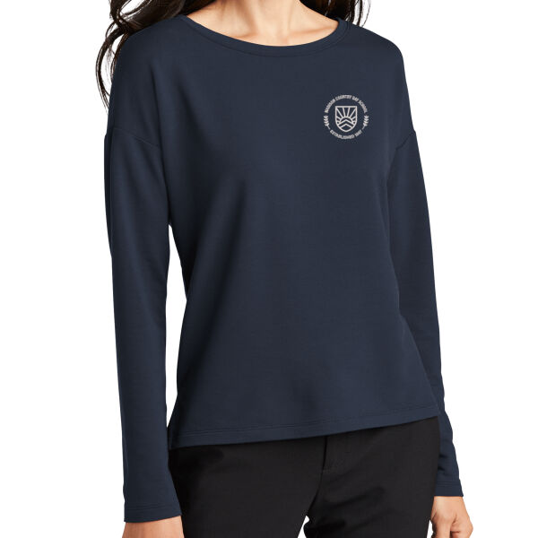 Mercer+Mettle Women's Stretch Drop Shoulder Pullover - Embroidered Logo Thumbnail