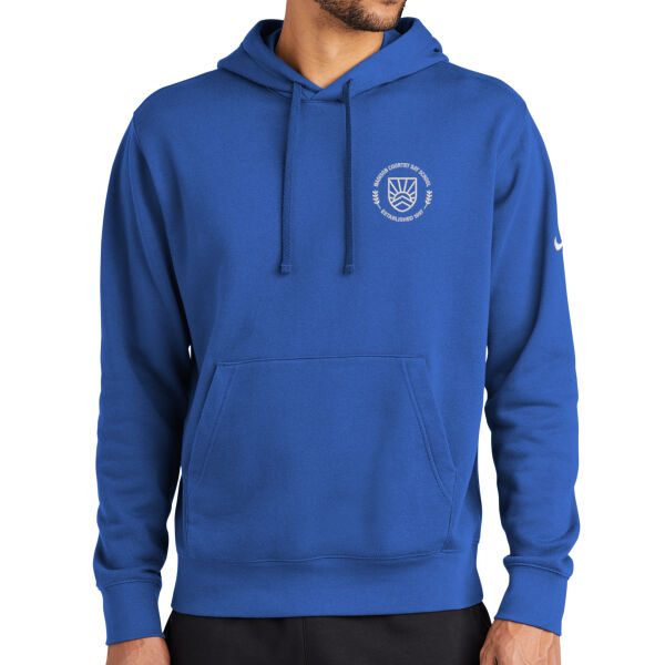 Nike Club Fleece Swoosh Sleeve Pullover Hoodie - Embroidered Logo Thumbnail