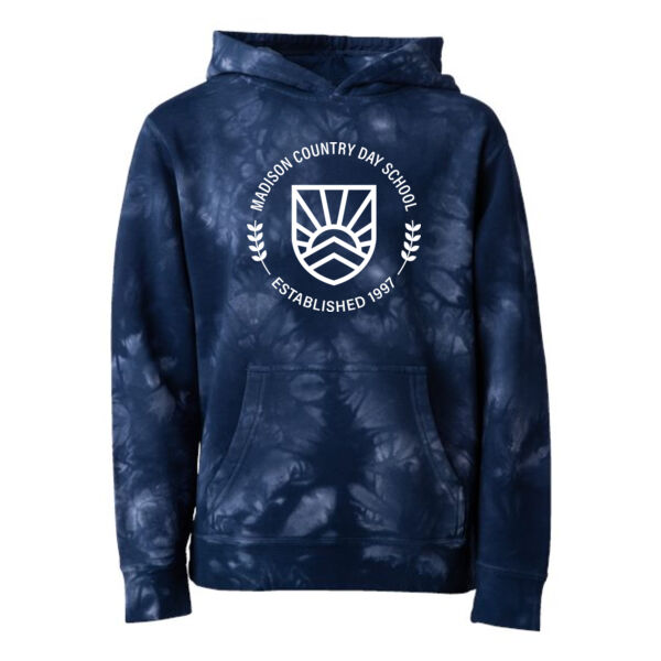 Youth Midweight Tie-Dye Hooded Pullover - Printed Logo Thumbnail