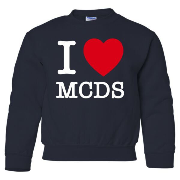 Gildan - Youth Heavy Blend Crewneck Sweatshirt - Printed Logo Thumbnail