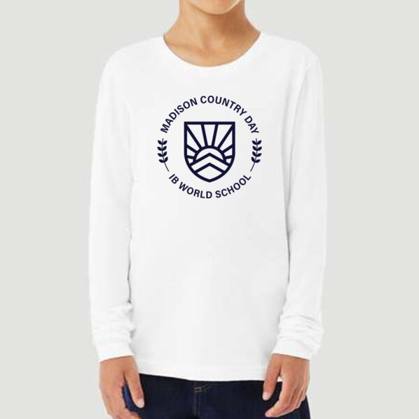 BELLA + CANVAS - Youth Heather CVC Long Sleeve Tee - Printed Logo Thumbnail