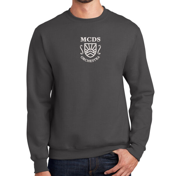 Port & Company® Essential Fleece Crewneck Sweatshirt - Embroidered Logo Thumbnail