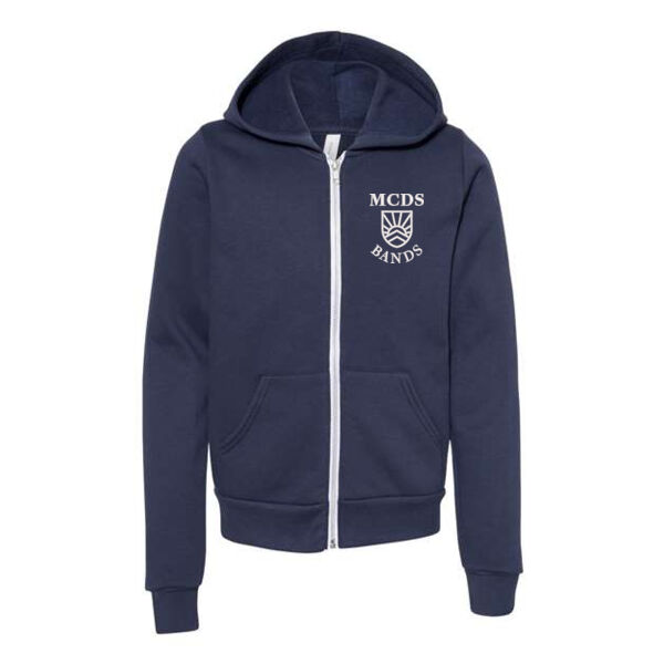 BELLA + CANVAS - Youth Sponge Fleece Full-Zip Hoodie - Embroidered Logo Thumbnail