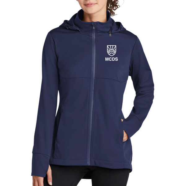 Sport-Tek® Women's Hooded Soft Shell Jacket - Printed Logo Thumbnail