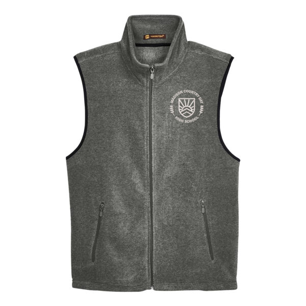 Harriton Unisex Fleece Full-Zip Vest - Embroidered Logo Thumbnail