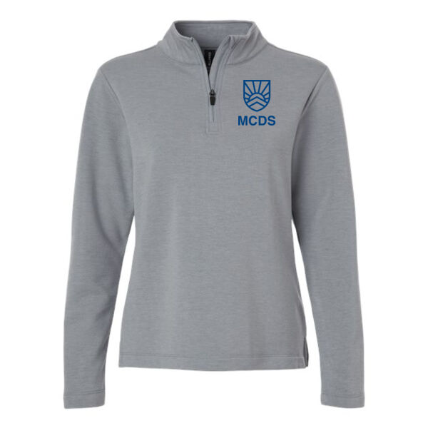 Women's Stretch Quarter-Zip Fleece Pullover - Printed Logo Thumbnail