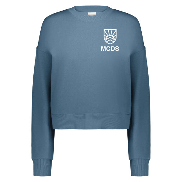 Augusta Ladies Slouchy Crew - Printed Logo Thumbnail