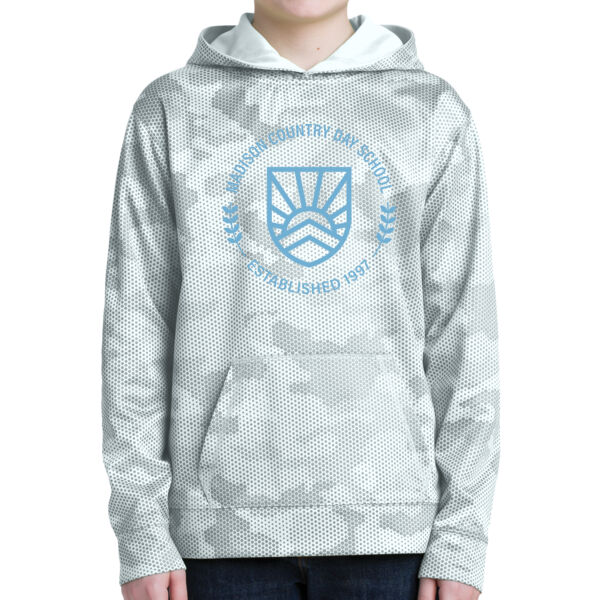Sport-Tek Youth Sport-Wick CamoHex Fleece Hooded Pullover - Printed Logo Thumbnail