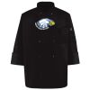 Ten Pearl Button Black Chef Coat Thumbnail